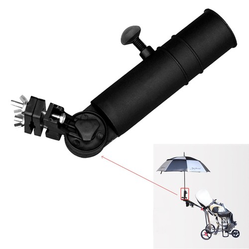 Black golf trolley umbrella - trolley,